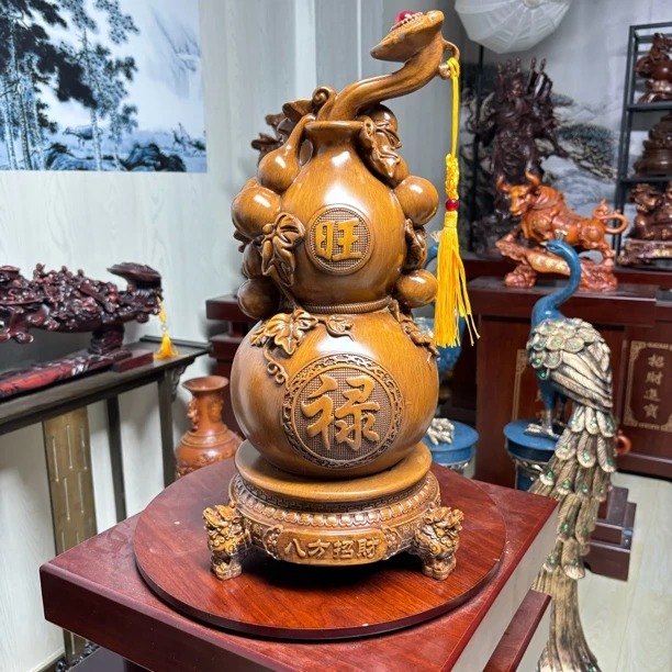 长24高48公分旋转福禄葫芦玄关博古架电视柜开业前台工艺品摆件
