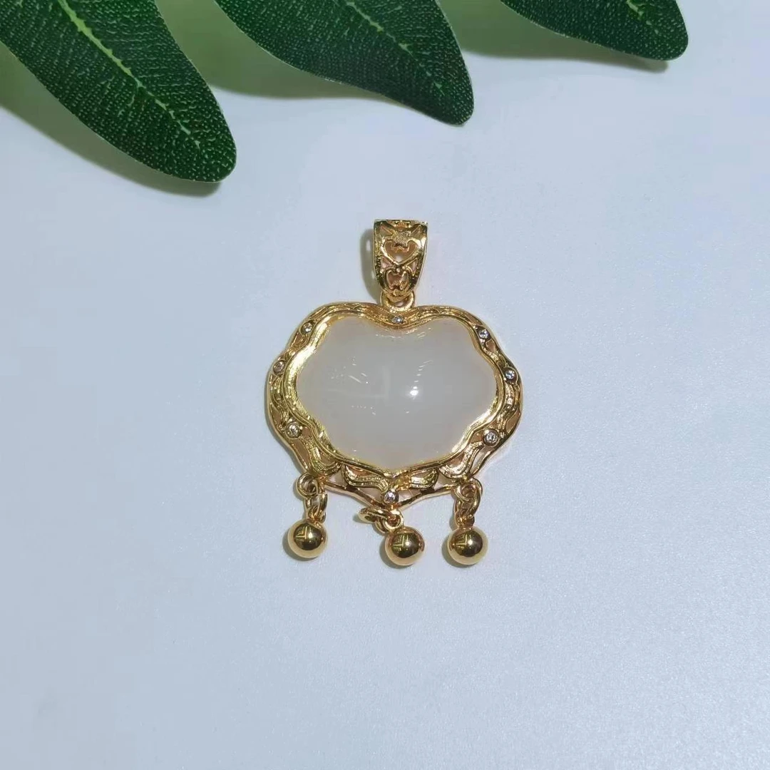 羊脂白如意叮当吊坠赠链【多样性发其一】