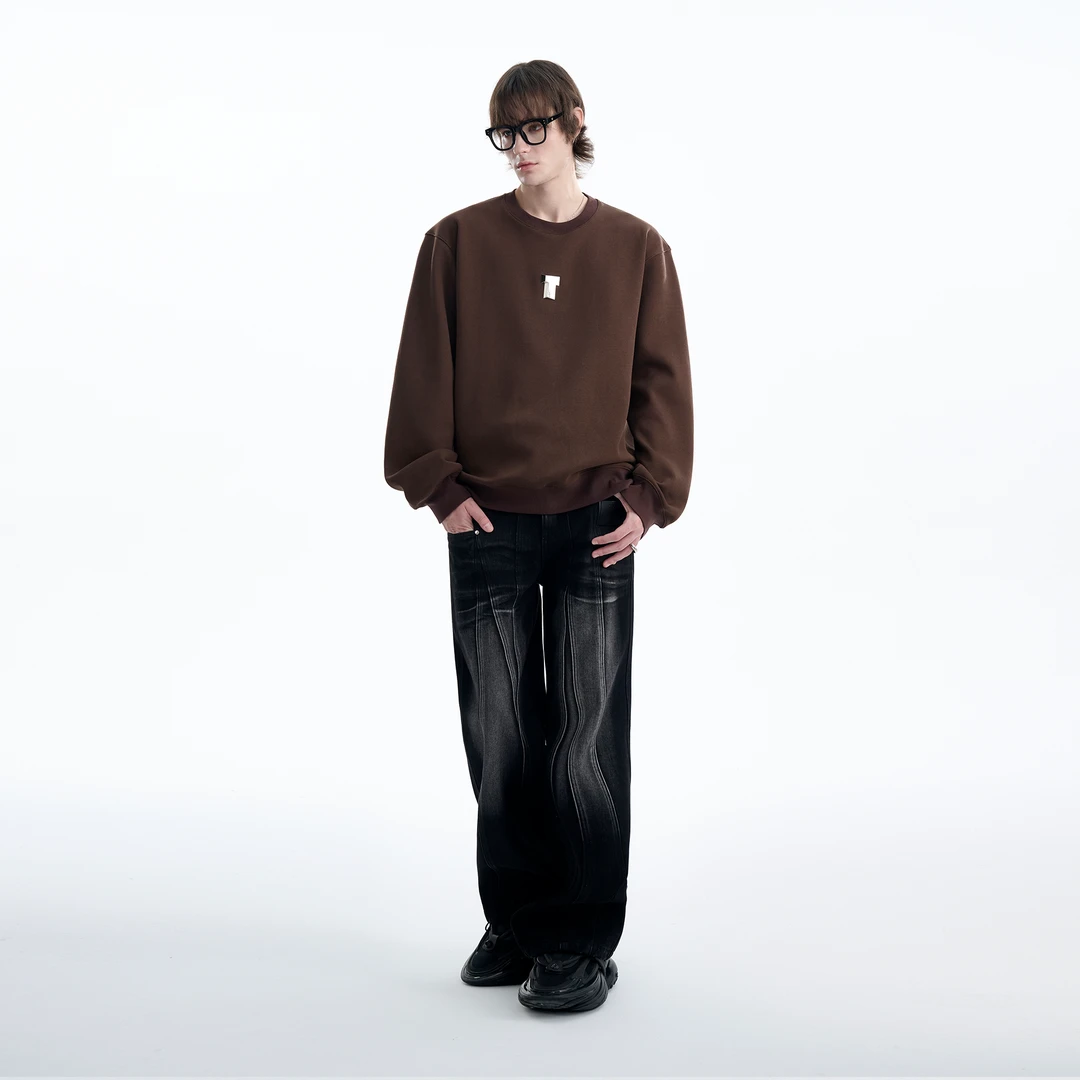 TIWILLTANG启世录“光屿边迹”重密加绒定制金属T打底保暖卫衣冬