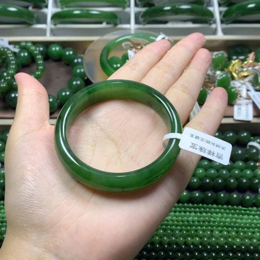【闪购商品】和田玉（碧玉）手镯未镶嵌52