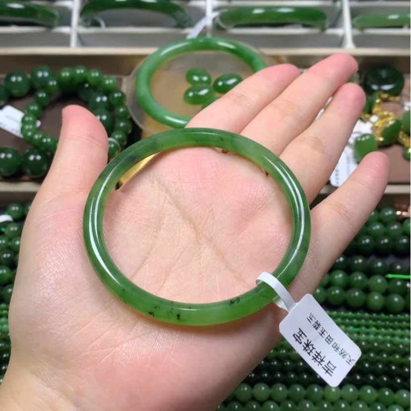 【闪购商品】和田玉（碧玉）手镯未镶嵌一*兰60