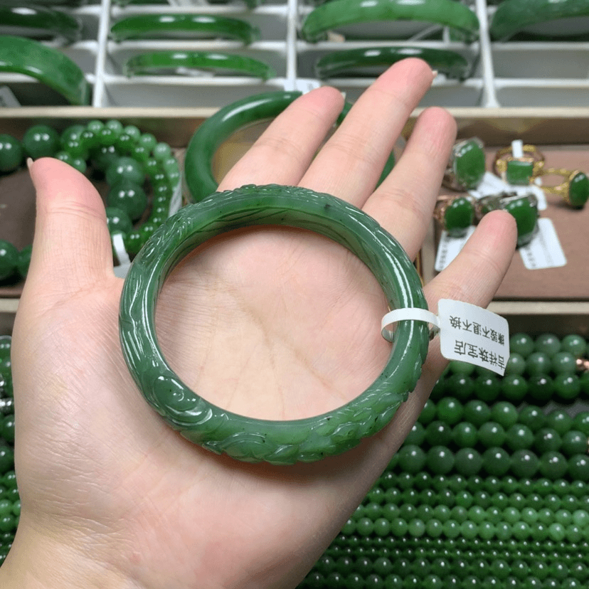 【闪购商品】和田玉（碧玉）手镯未镶嵌55➕