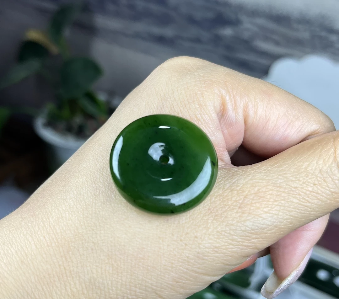 和田玉碧玉平安扣吊坠老料（拍一发一 多样性发货）
