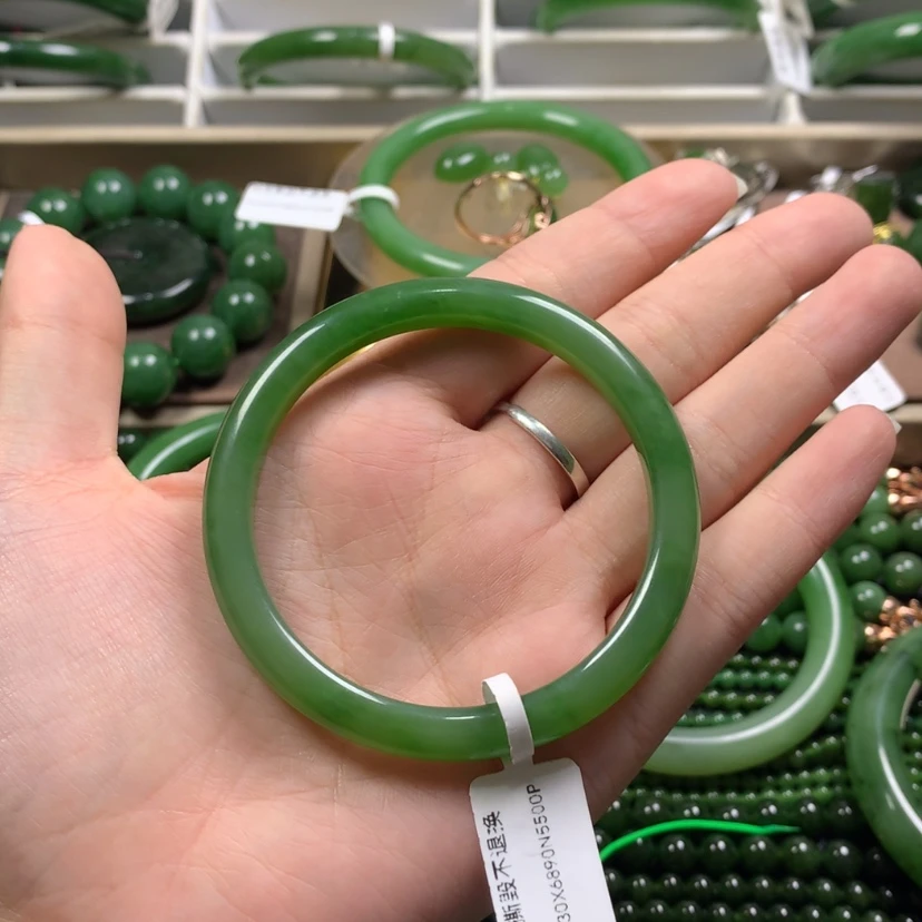【闪购商品】和田玉（碧玉）手镯未镶嵌雾****t