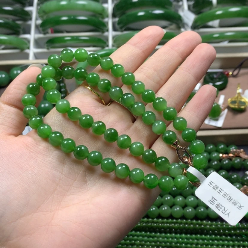【闪购商品】和田玉（碧玉）颈饰未镶嵌无黑点卡8
