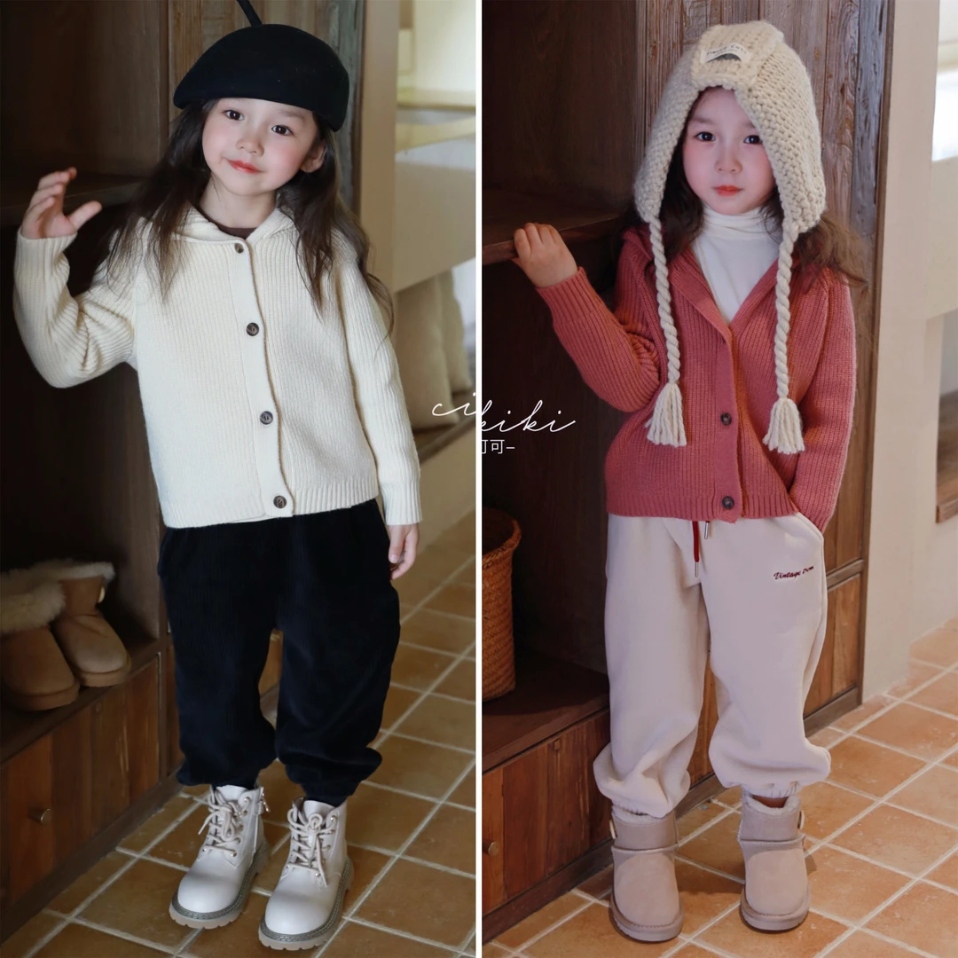 现货【亨利】儿童秋冬百搭洋气纯色毛衣针织童装外套熙熙可可WT2307