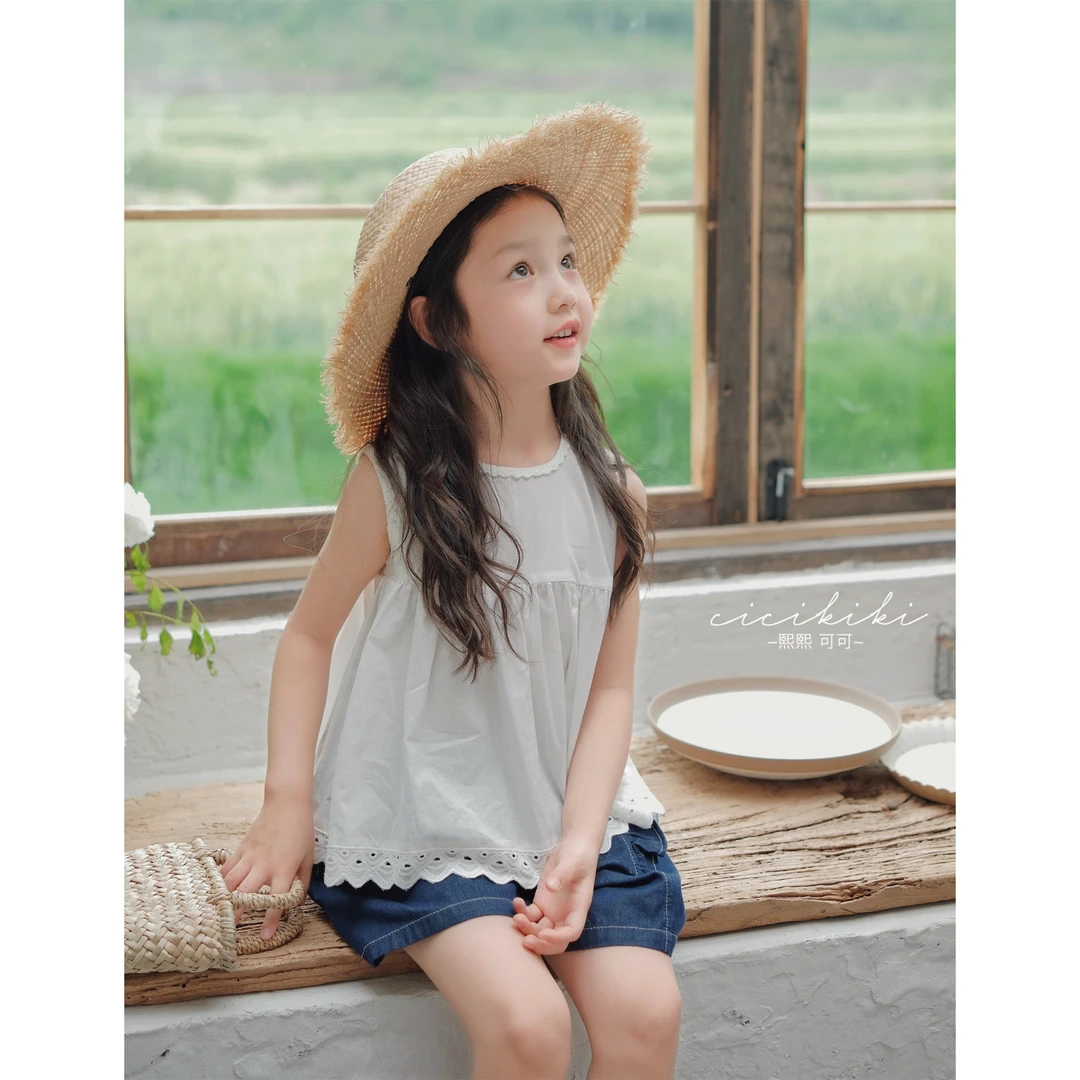 现货【小洋兰】女童夏款韩版儿童无袖背心休闲百搭熙熙可可SY2442