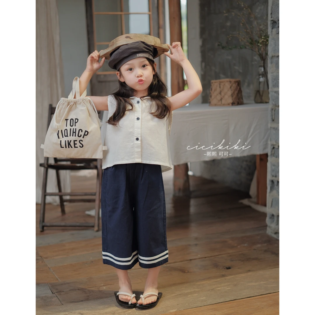现货【海蓝蓝】女童夏款韩版时尚背心裤子熙熙可可BX2426 KZ2463