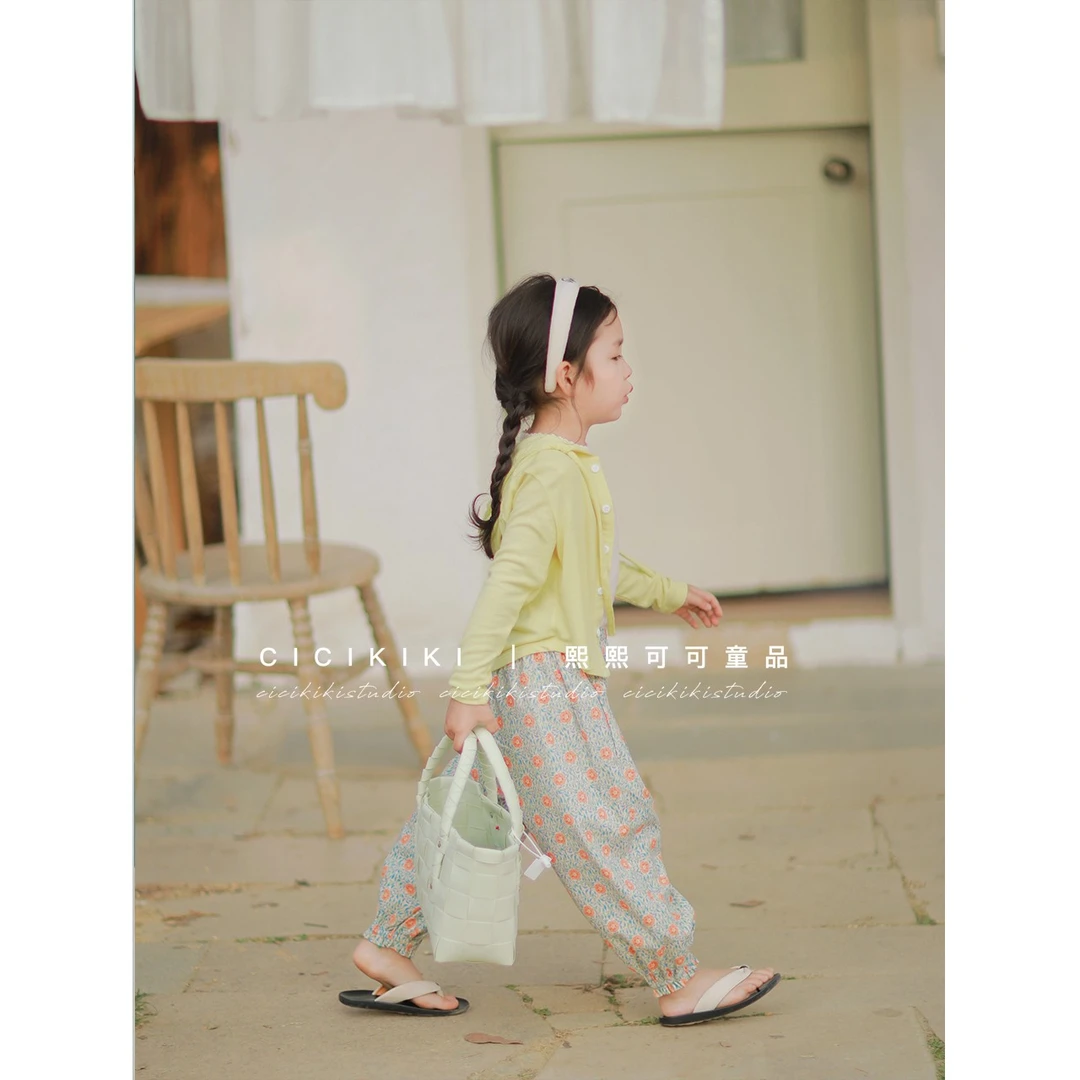 【初夏花事】女童春季新款洋气休闲百搭碎花棉质裤子KZ2313熙熙可可