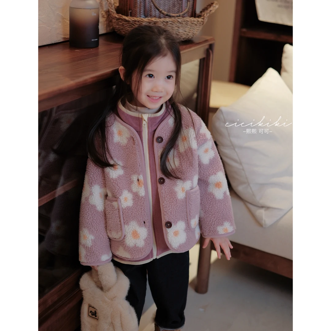 【珍莉】儿童童装秋冬时尚百搭加绒外套 熙熙可可WT2446