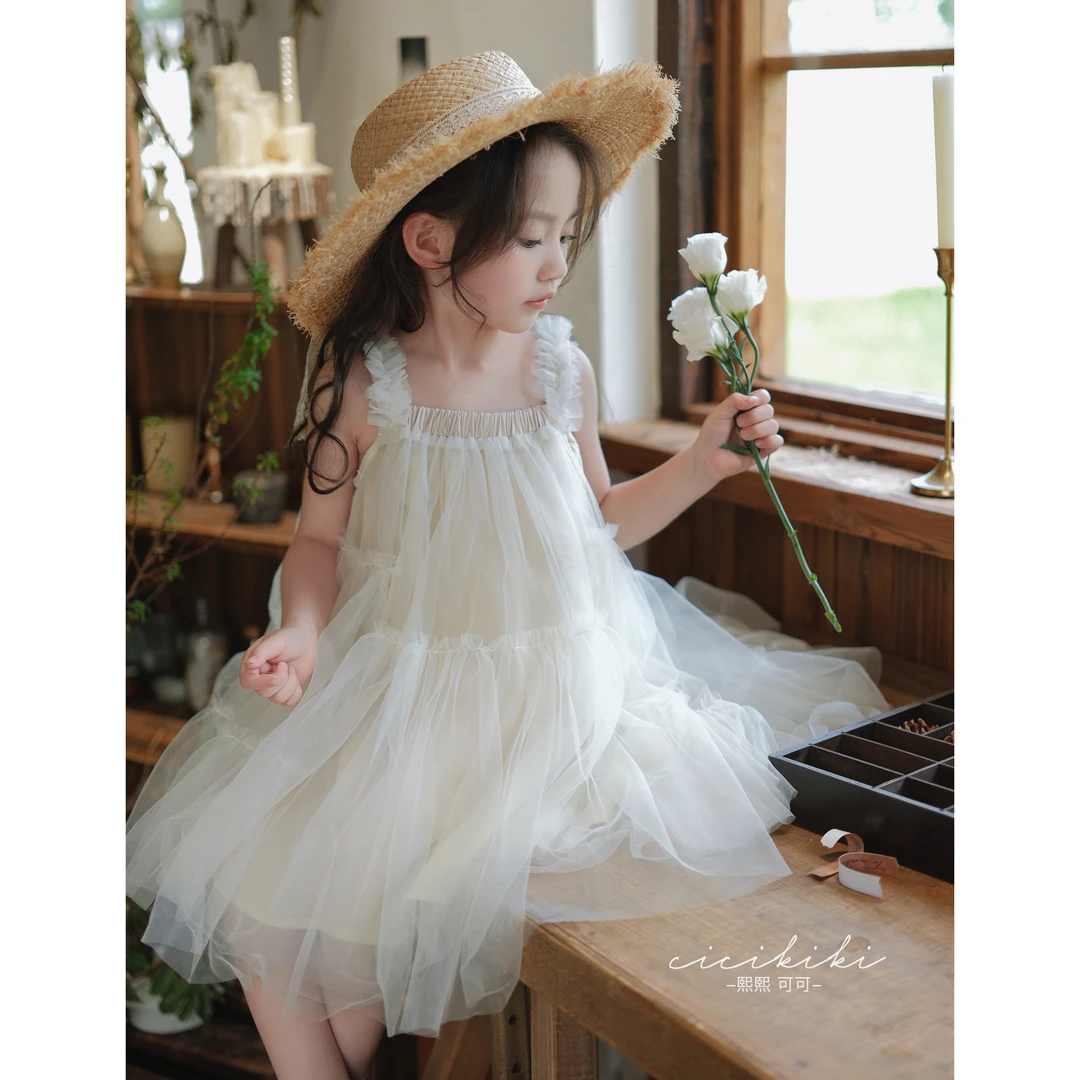 现货【梦纱】女童时尚气质夏款儿童连衣裙熙熙可可LYQ2441