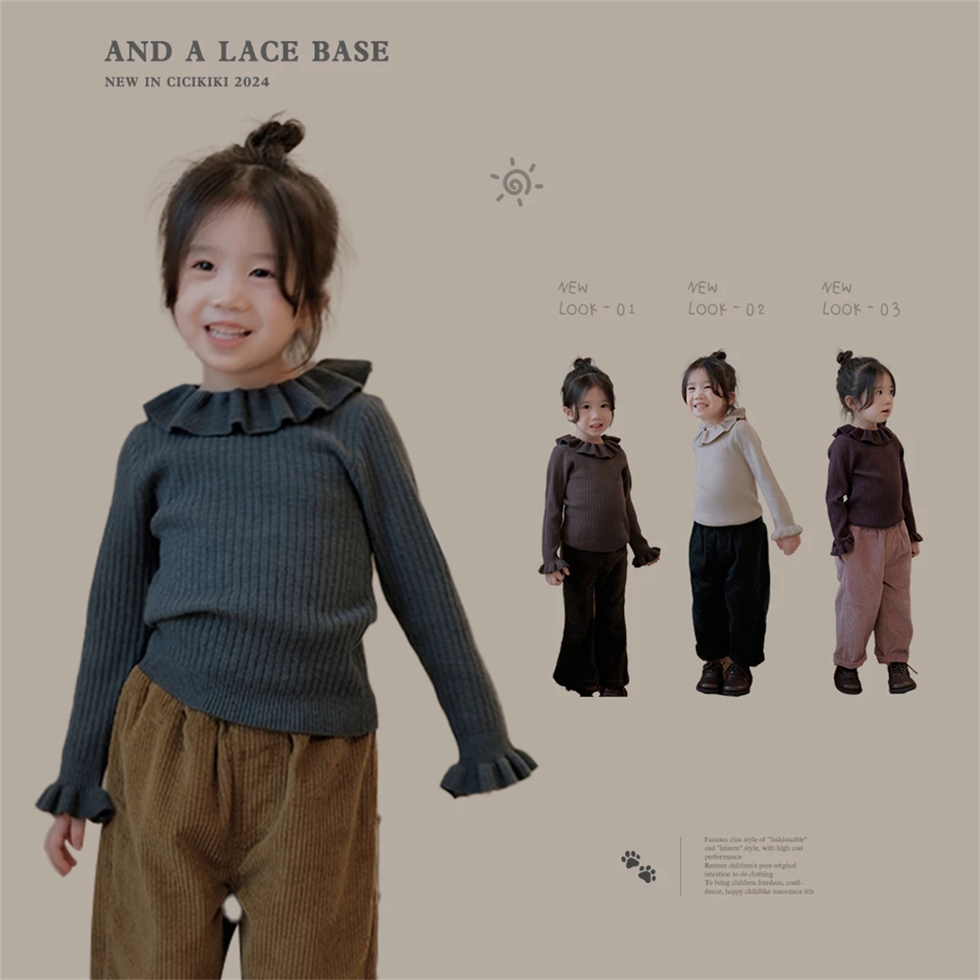 【多纳】儿童童装秋冬针织套头翻领纯色针织打底毛衣熙熙可可MY2424