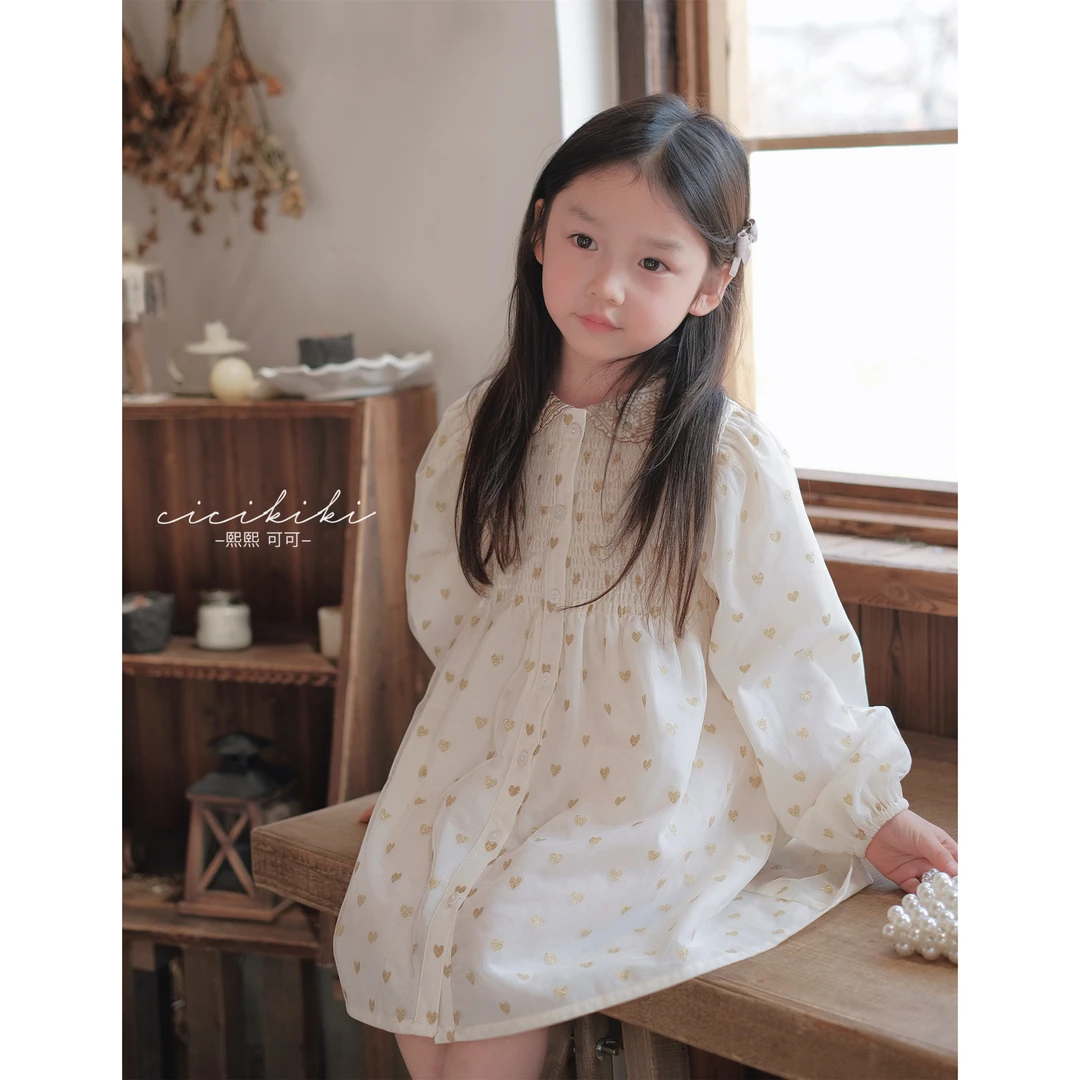 现货【小微】女童童装2024春款长袖刺绣儿童连衣裙熙熙可可LYQ2418