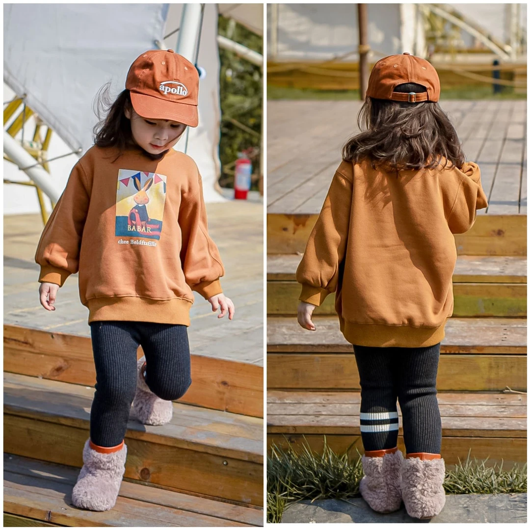 【现货】儿童秋冬卡通印花加绒洋气大童卫衣 YY229511熙熙可可