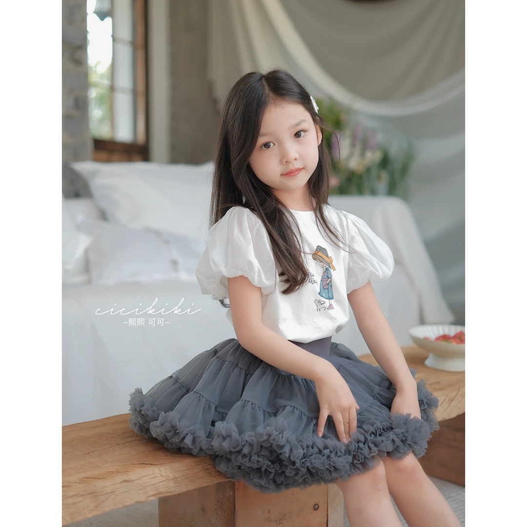 现货【邻家女孩】2024儿童夏季新款童装时尚T恤熙熙可可TX2469