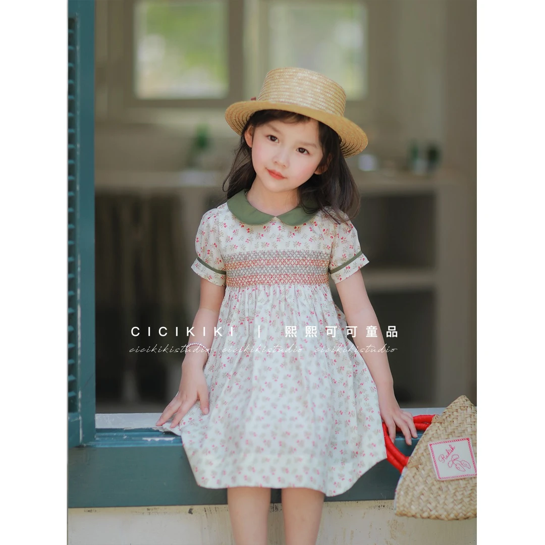 现货【爱丽丝】女童夏季新百搭洋气小清新连衣裙熙熙可可LYQ2338