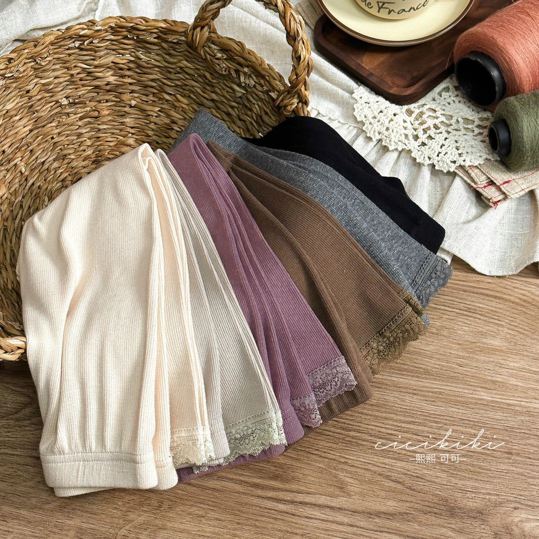 现货【小莉】儿童童装秋冬时尚百搭蕾丝边打底裤熙熙可可DDK2418