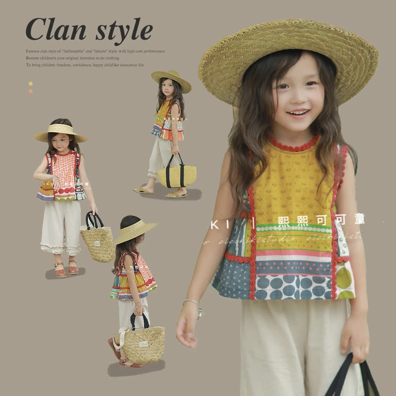 现货【波西米亚】女童夏季新洋气民族风无袖上衣熙熙可可SY2357