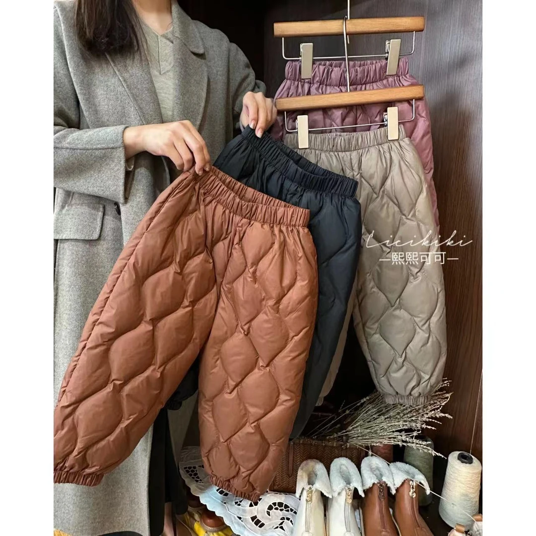 现货【暖宝宝】儿童女童百搭休闲冬季冬款羽绒裤熙熙可可XX23032