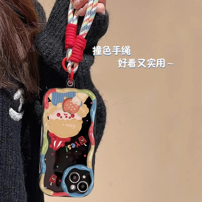 彩绘涂鸦iPhone14ProMax手机壳适用苹果15promax女孩ip1316promax