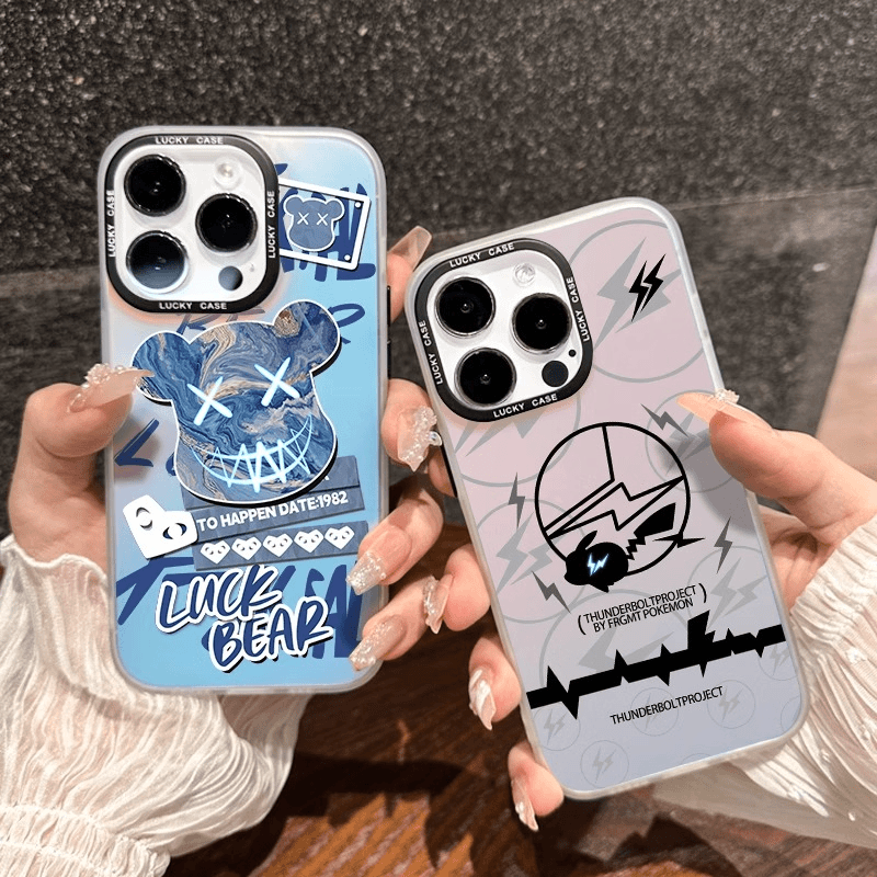 适用苹果15Promax手机壳iPhone14暴力熊13镭射12极光11创16promax
