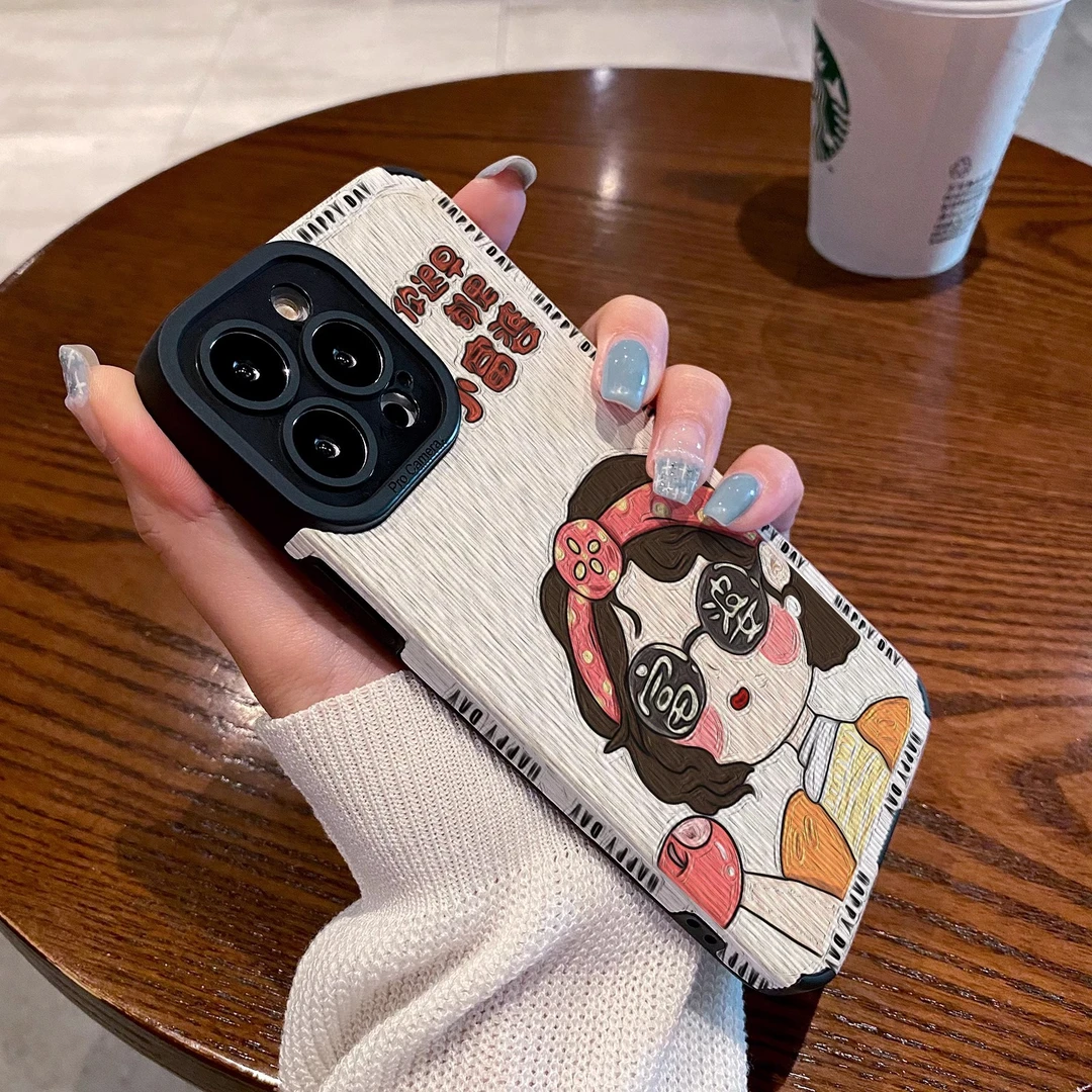 适用苹果15promax手机壳迟早是个富婆14promax卡通iPhone16promax