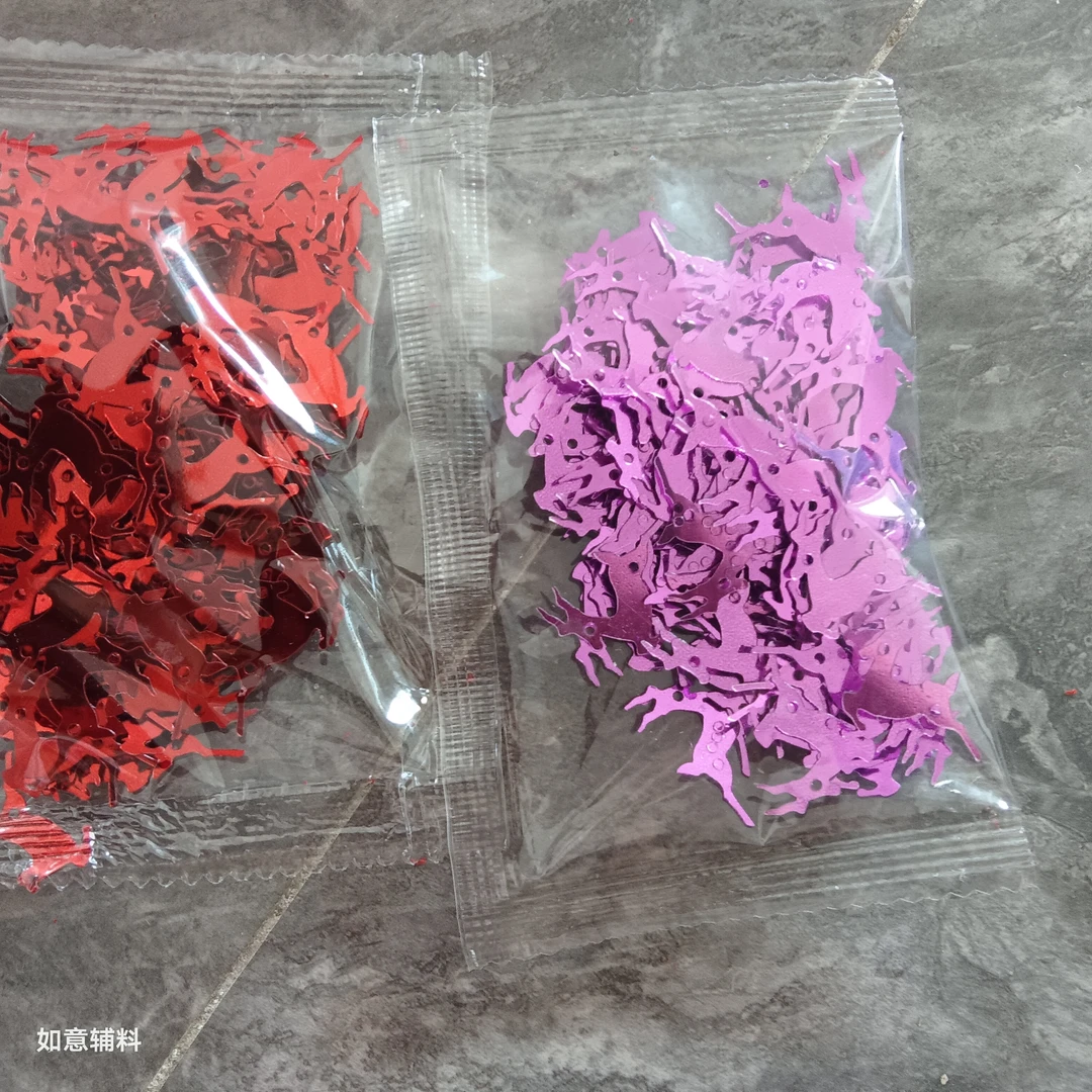 小鹿亮片2色有孔
