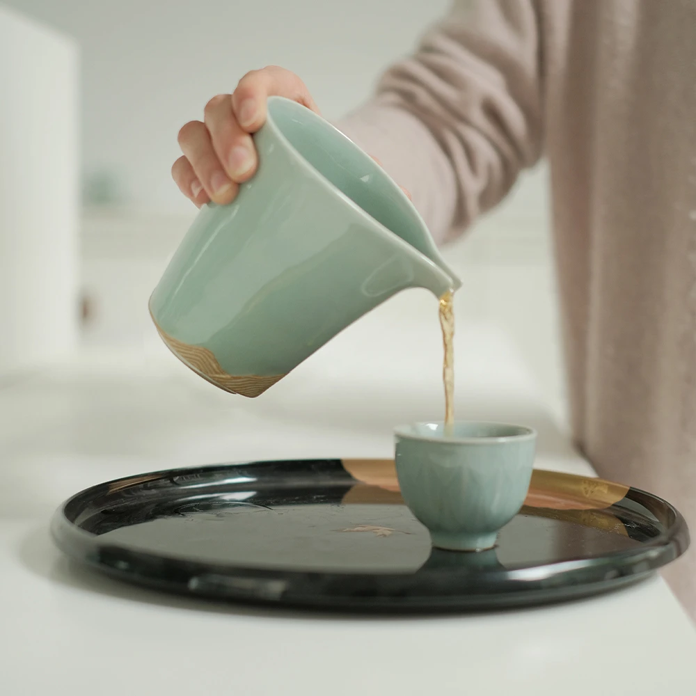 造青【远山公道】龙泉青瓷手工茶器办公公道杯茶具咖啡公杯茶道