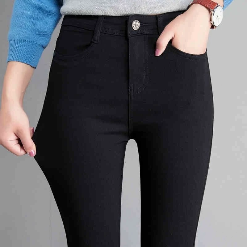 紧身魔术女外穿秋冬款黑色铅笔高腰显瘦打底弹力小脚裤新款魔术裤