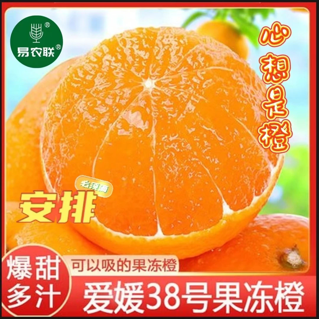 易农联精选四川浦江爱媛38号新鲜皮薄多汁果冻橙2-8斤产地直发