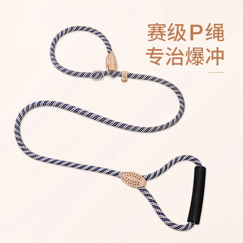 狗狗牵引绳防爆冲遛狗绳防挣脱狗链子中大型犬耐用狗绳P绳牵引绳