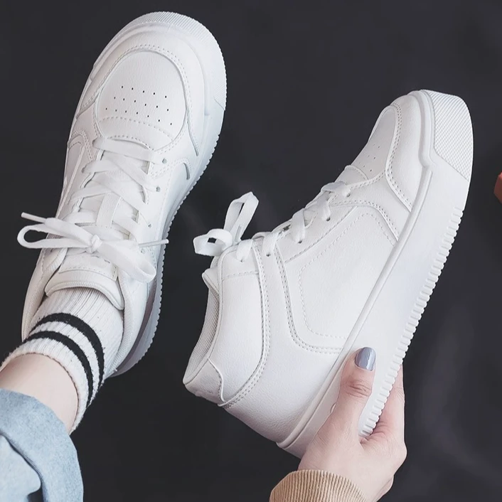 断码清仓A02高帮鞋女秋季厚底增高韩版ins小白鞋子休闲运动板鞋