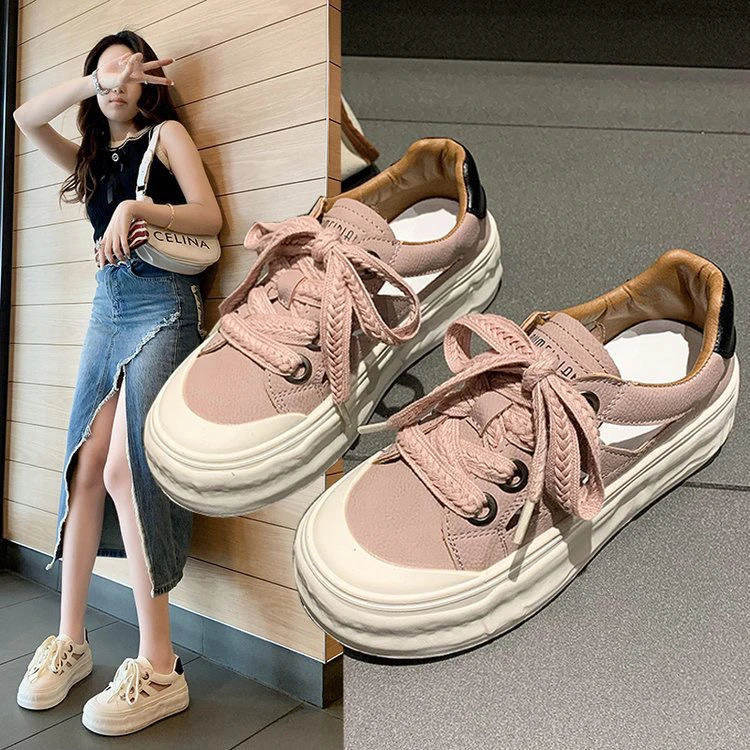 凉鞋女2024夏季新款女鞋子镂空透气百搭小白鞋厚底休闲运动板鞋P2