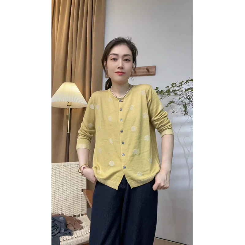 DaoZi/丹丹 255-波点针织开衫