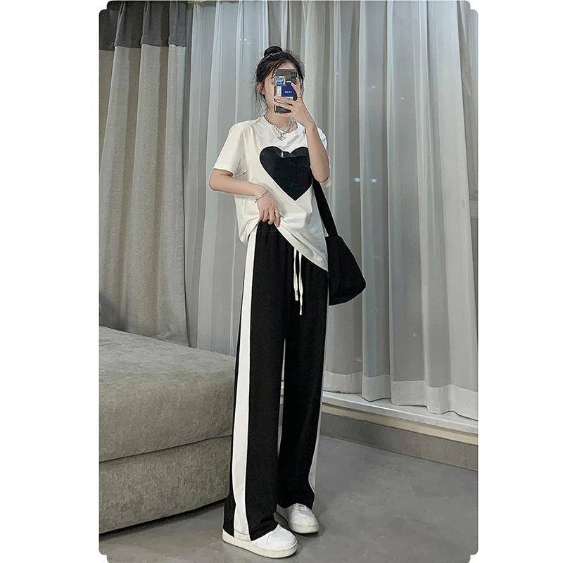 【条纹垂感裤】2023春夏新款情侣男女显高显瘦百搭直筒阔腿休闲裤