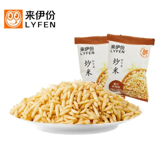 来伊份炒米18包酱汁牛肉味怀旧上海特产非香辣小包装办公休闲零食