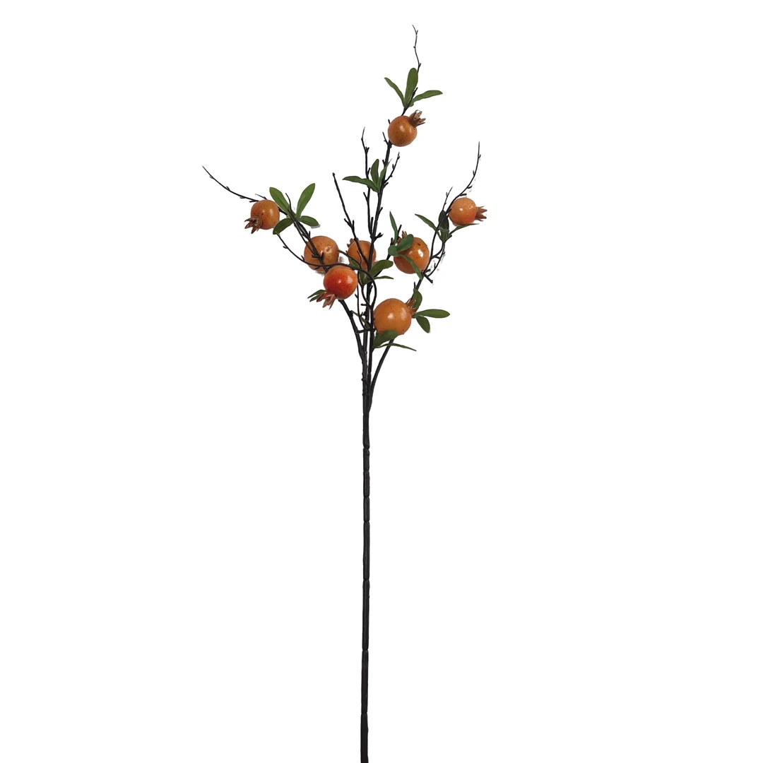 仿真石榴装饰果实树枝客厅干花假花摆件发财摆设花束插花