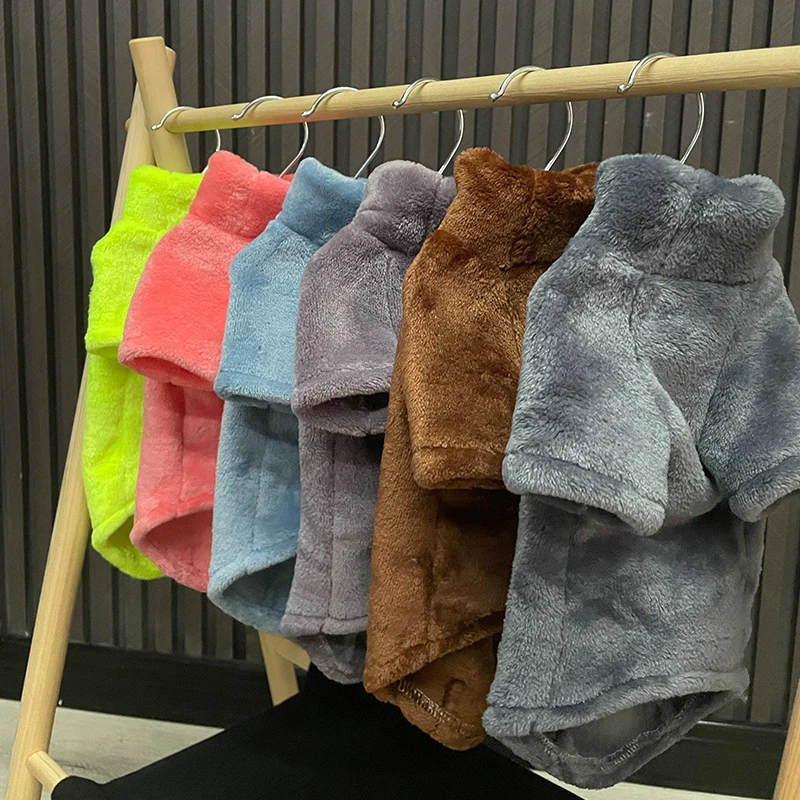 无毛猫衣服秋冬中厚棉弹力T恤耐舔貂绒打底加厚保暖舒适