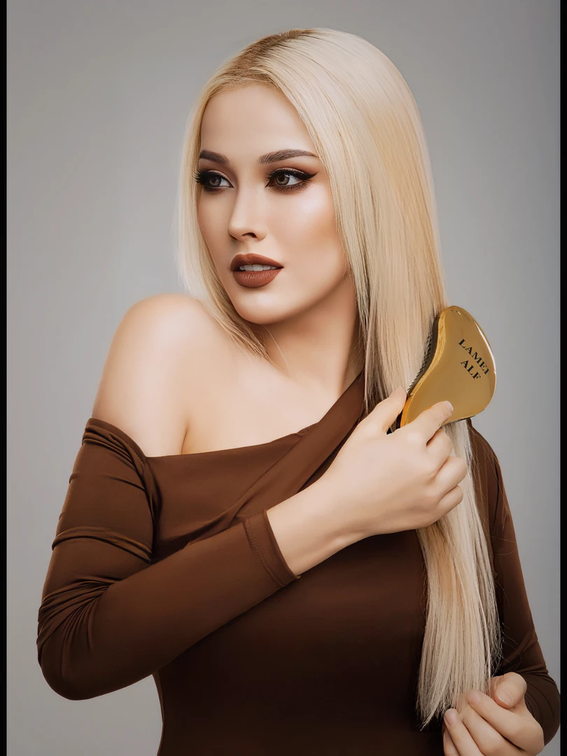 【辣妹专属】同款LAMEI ALF 顺发梳+化妆镜 套装折叠复古家用小型