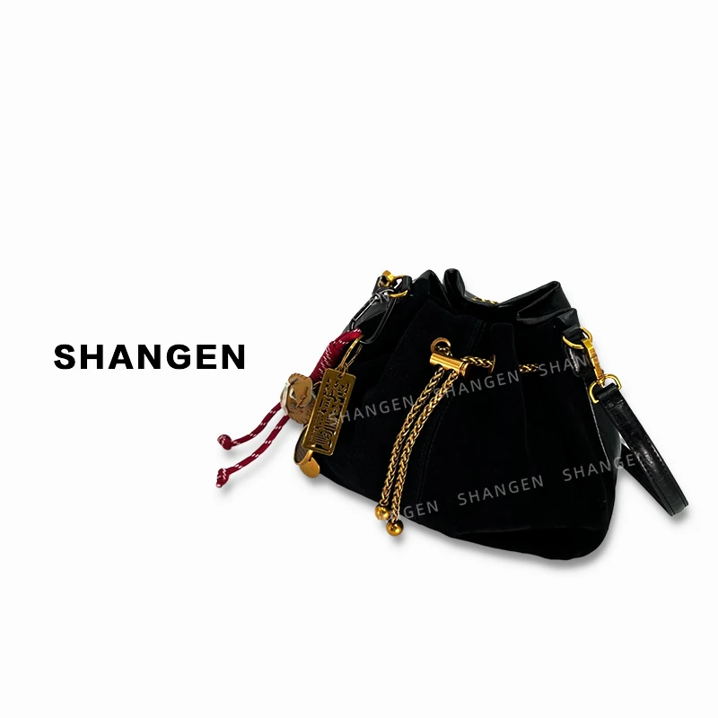 【尚恩CC】SKL-7167-黑色-RAIN.CUN轻奢小众时尚女士包22*10*17