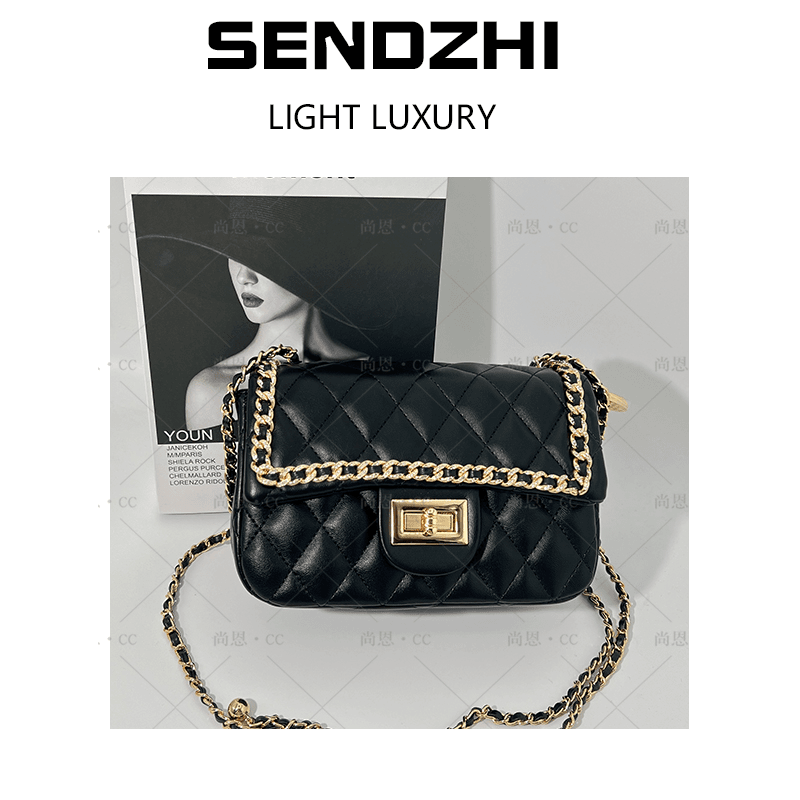 【尚恩CC】J-6231-黑色-RAIN.CUN轻奢小众时尚百搭女士包