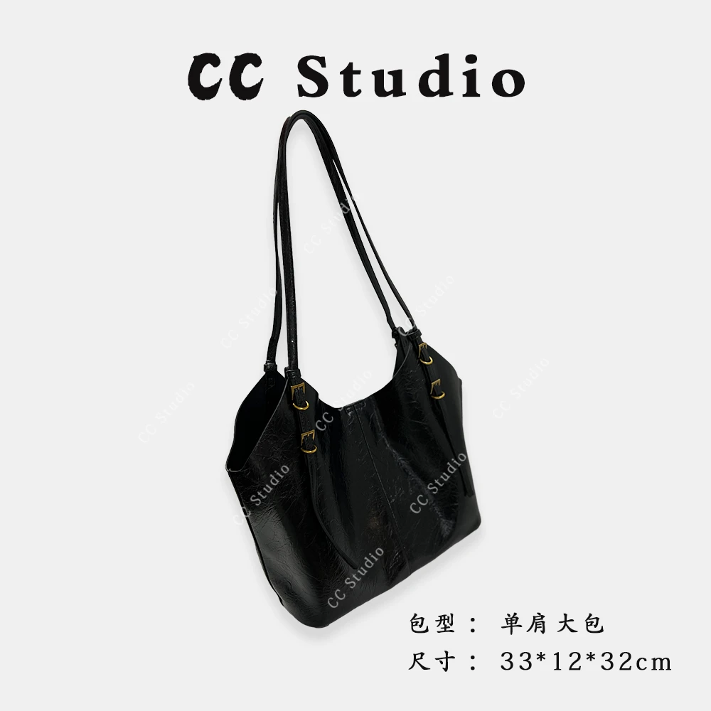 【尚恩CC】QYX-81318-黑色-轻奢时尚简约百搭女士新款单肩大包