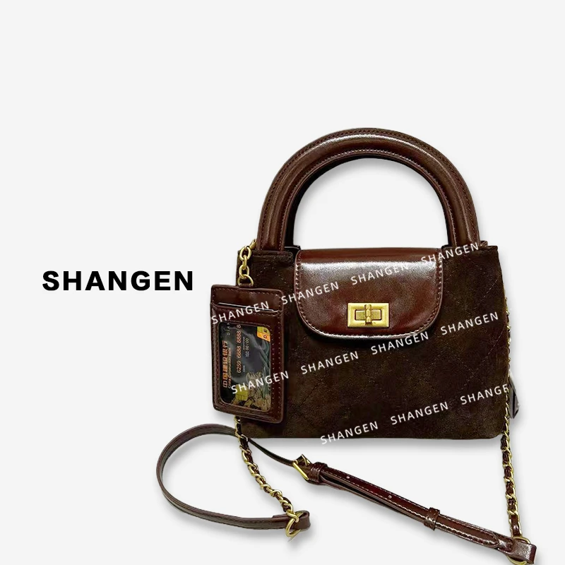 【尚恩CC】ZT-D7008-浓郁咖-RAIN.CUN轻奢小众时尚女士包22*16*8