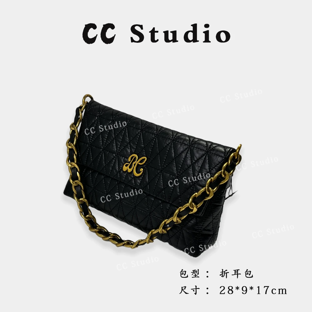 【尚恩CC】QYX-95203-黑色-轻奢女士新款单肩斜跨包