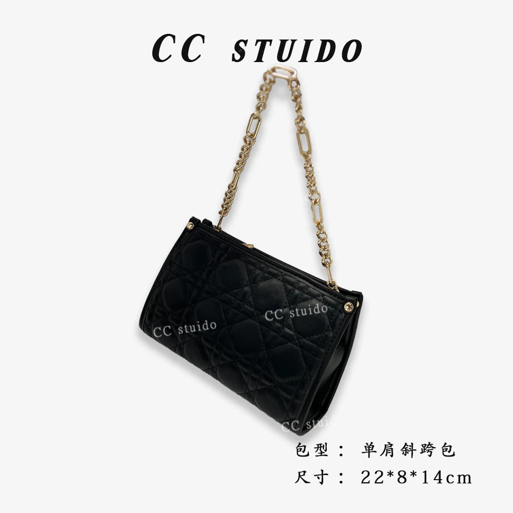 【尚恩CC】GQ-82961-黑色-轻奢时尚简约百搭女士新款单肩斜跨包