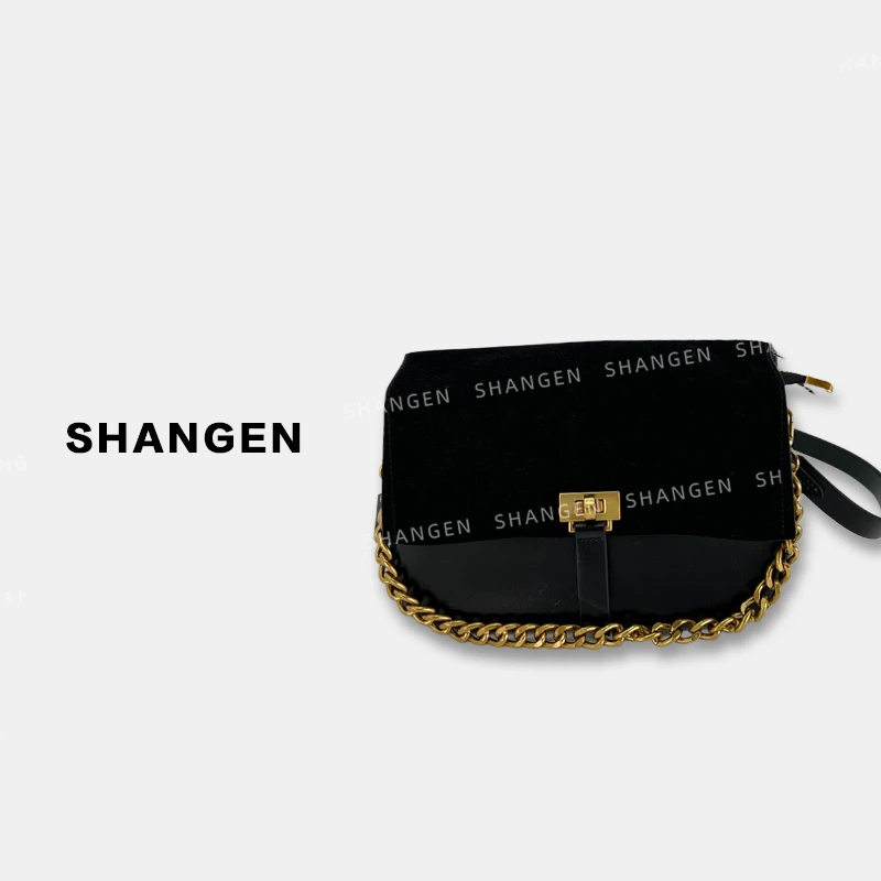 【尚恩CC】SKL-5287-黑色-RAIN.CUN轻奢小众时尚女士包23*7*16