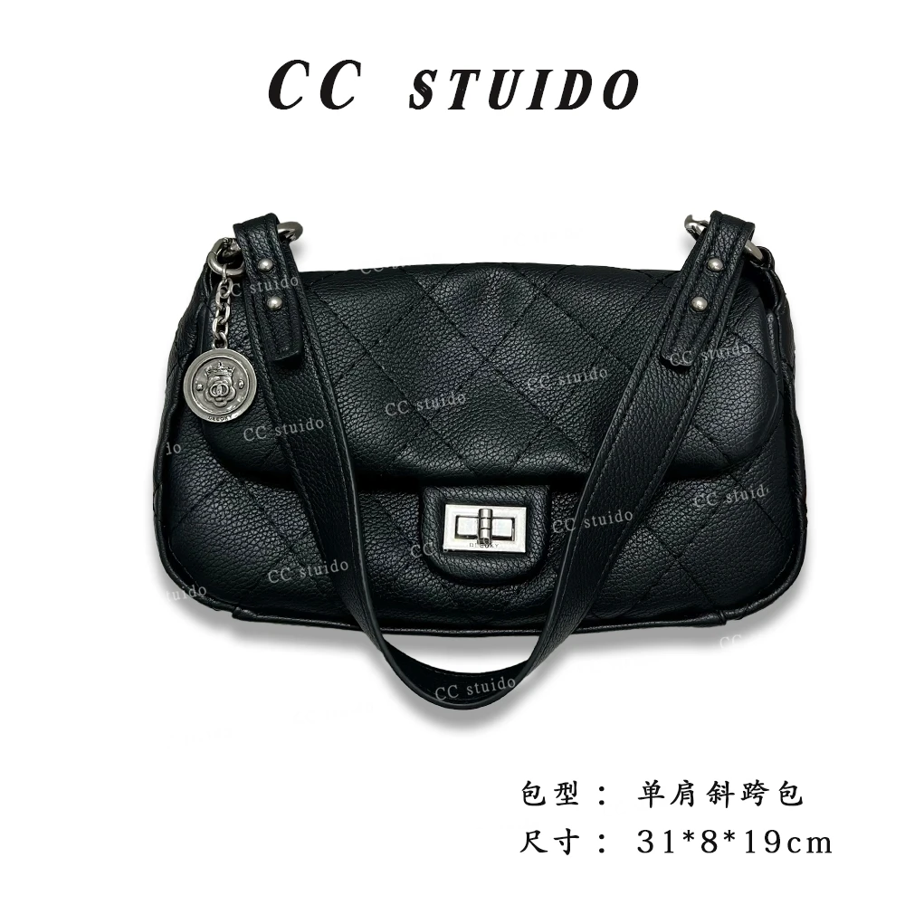 【尚恩CC】ZT-D7032-黑色-轻奢时尚简约百搭女士新款单肩包