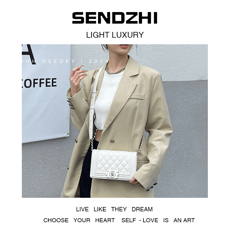 【CC甄选】ZT-D8598-奶椰白轻奢小众设计感时尚百搭ins女士包包