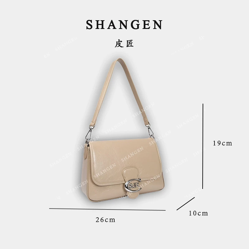 【尚恩CC】BF-66157-1-沙砾色-轻奢时尚女士新款手提单肩斜挎包