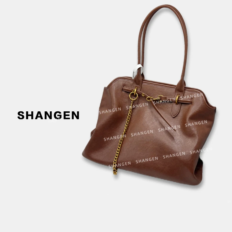 【尚恩CC】SKL-7162-大地棕-RAIN.CUN轻奢小众时尚女士包40*13*29